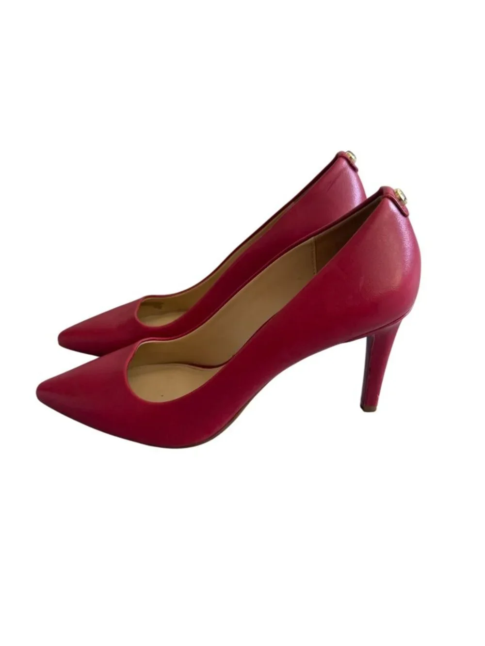 MICHAEL KORS Red Leather Heels Size 7.5 Womens